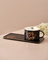 'My Love' Caffe Mug - Black - The Decor Kart 