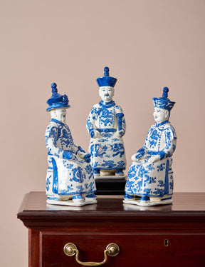 'The Qing Emperors' Porcelain Sculptures - Set of 3