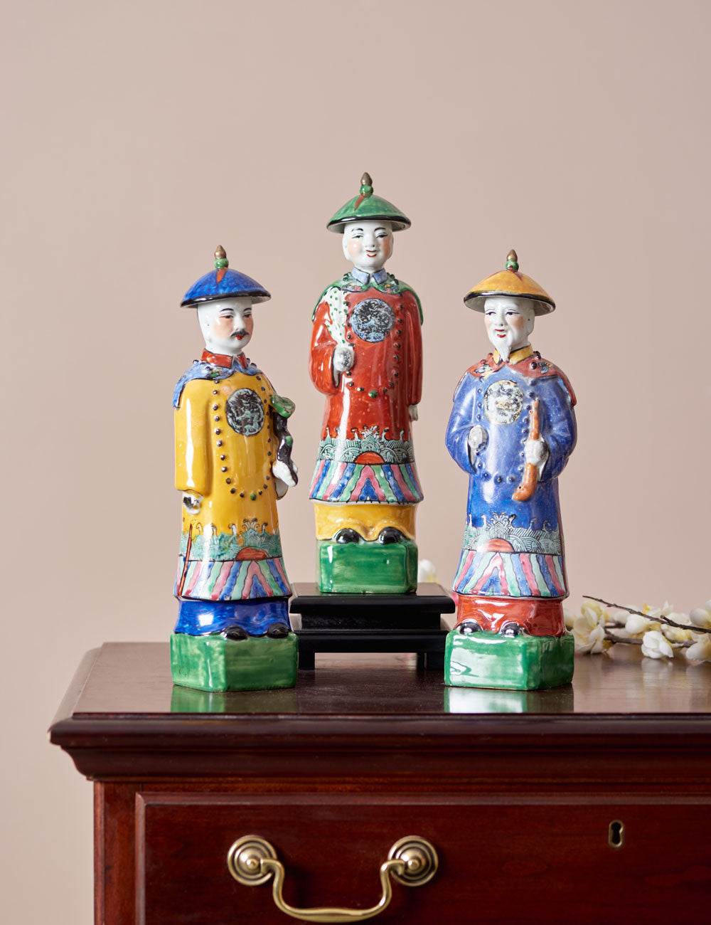 'The Qing Emperors' Porcelain Sculptures - Set of 3