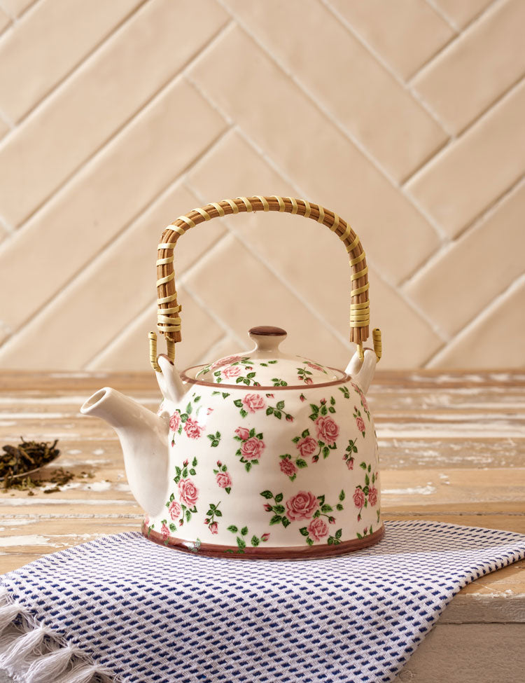 Bouquet - Ceramic Tea Kettle - The Decor Kart