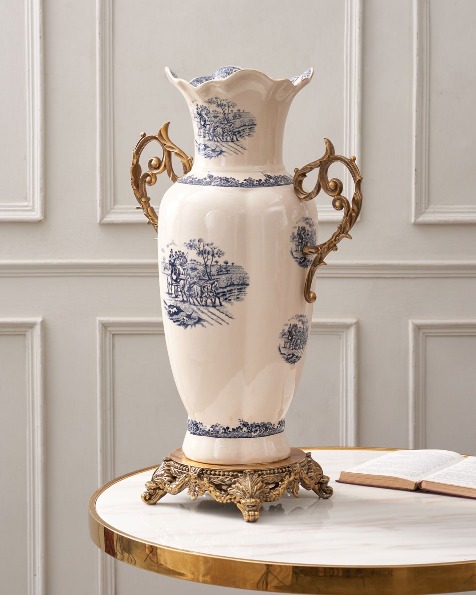 'Yorkshire' Victorian Ornamental Floor Vase - The Decor Kart