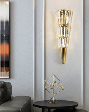 Tapered Crystal Wall Sconce - Medium - The Decor Kart 
