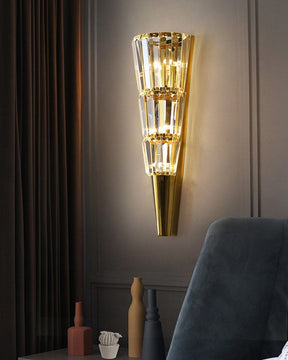 Tapered Crystal Wall Sconce - Medium - The Decor Kart 